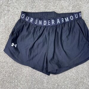 Under Armour Shorts Womens Medium Play Up Black Branded Waistband EUC